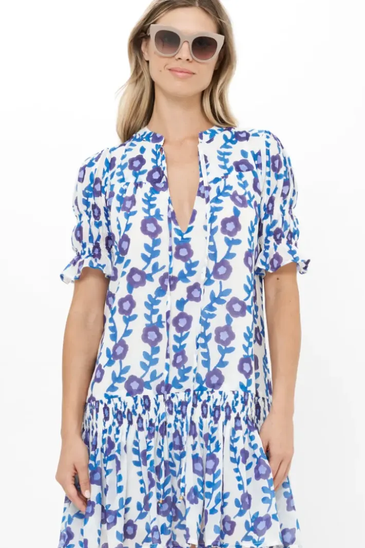 Online Smocked Drop Mini- Toscana Blue Dresses|Short & Mini Dresses