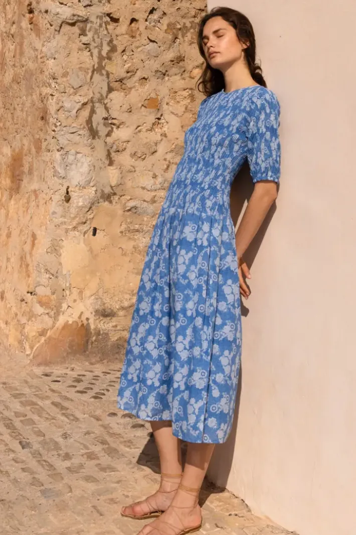 Sale Smocked Drop Waist Maxi- Pretoria Navy Maxis|Dresses