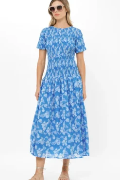 Sale Smocked Drop Waist Maxi- Pretoria Navy Maxis|Dresses