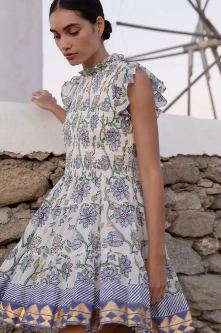 New Smocked Flirty Short- Presidio Blue Short & Mini Dresses|Dresses