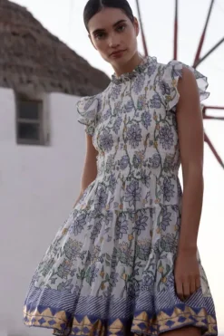 New Smocked Flirty Short- Presidio Blue Short & Mini Dresses|Dresses