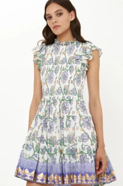 New Smocked Flirty Short- Presidio Blue Short & Mini Dresses|Dresses