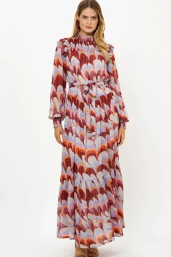 Clearance Smocked Neck Maxi- Venice Cognac Maxis
