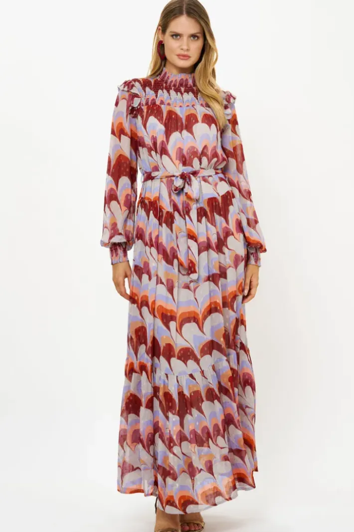 Clearance Smocked Neck Maxi- Venice Cognac Maxis