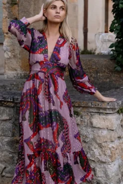 Discount Tie Back Maxi- Arabia Crimson Maxis