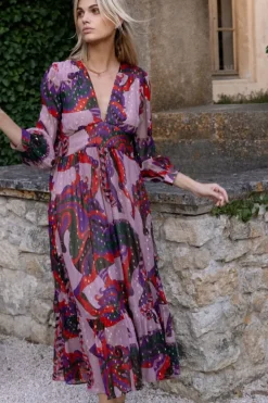 Discount Tie Back Maxi- Arabia Crimson Maxis