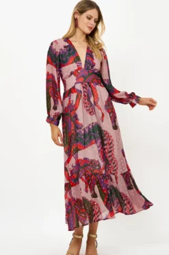 Discount Tie Back Maxi- Arabia Crimson Maxis