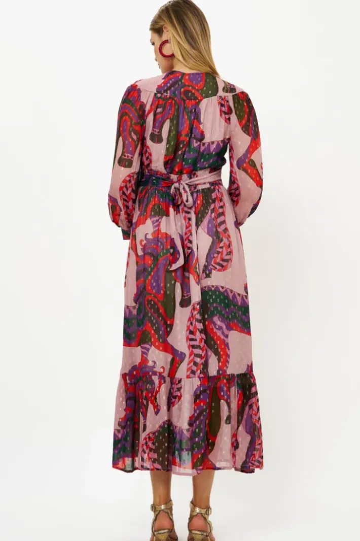 Discount Tie Back Maxi- Arabia Crimson Maxis