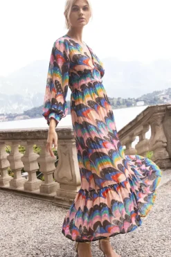 Online Tie Back Maxi- Venice Blue Maxis