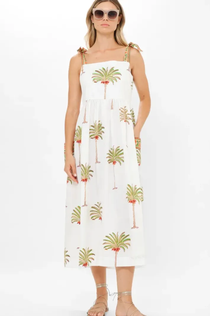 Hot Tie Strap Pocket Midi- Canary Green Midis|Dresses