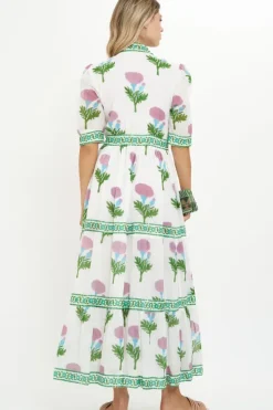 Online V-Neck Cuffed Maxi- Bloom Lilac Maxis|Dresses