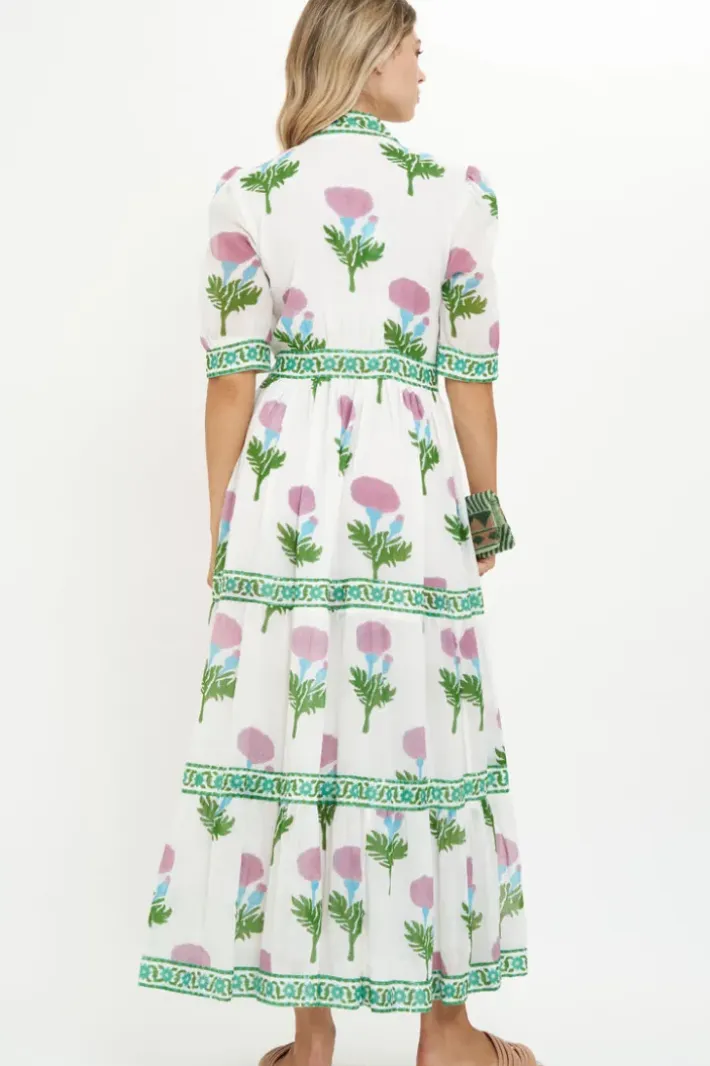 Online V-Neck Cuffed Maxi- Bloom Lilac Maxis|Dresses