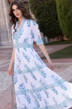 Best V-Neck Cuffed Maxi- Salvia Green Maxis|Dresses