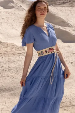 Best V-Neck Maxi- Bermuda Blue Maxis|Dresses