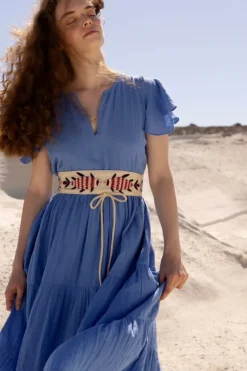Best V-Neck Maxi- Bermuda Blue Maxis|Dresses