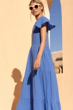 Best V-Neck Maxi- Bermuda Blue Maxis|Dresses