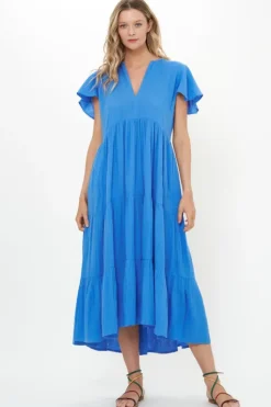 Best V-Neck Maxi- Bermuda Blue Maxis|Dresses