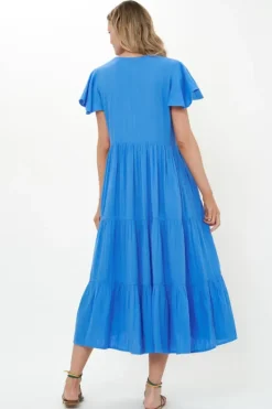 Best V-Neck Maxi- Bermuda Blue Maxis|Dresses