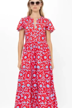 V-Neck Maxi- Eclipse Red Maxis|Dresses