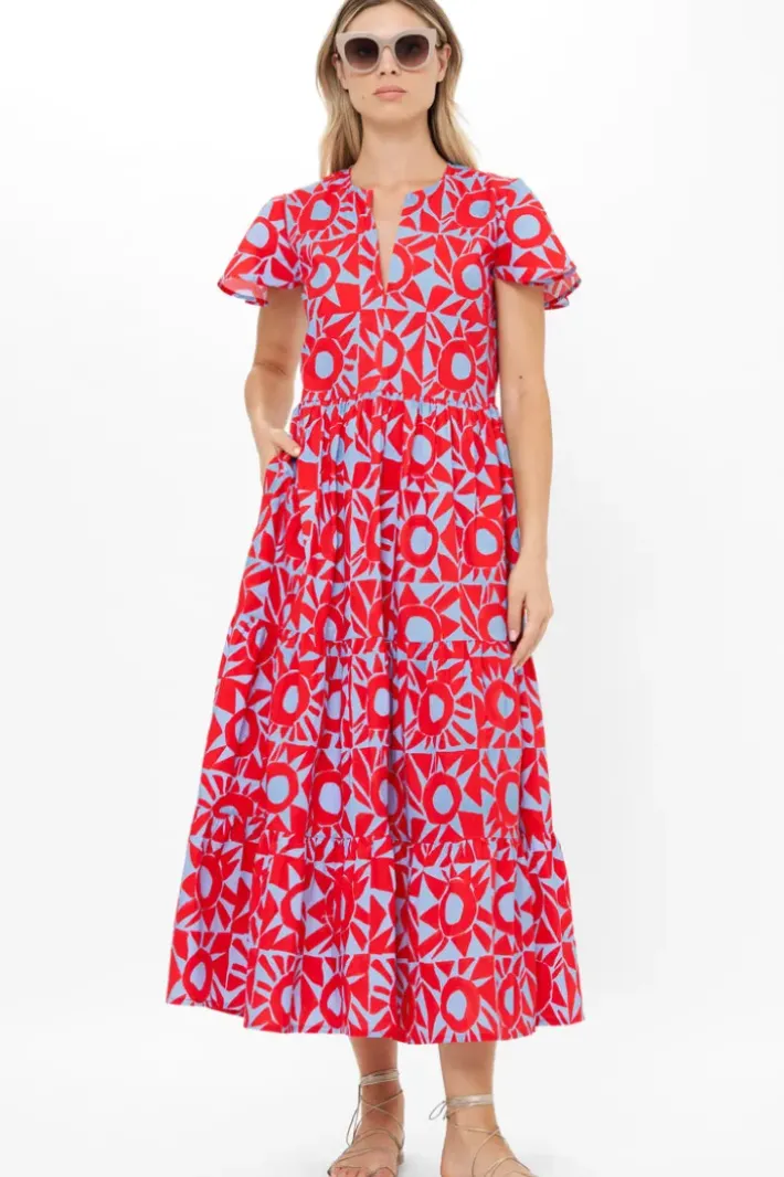 V-Neck Maxi- Eclipse Red Maxis|Dresses