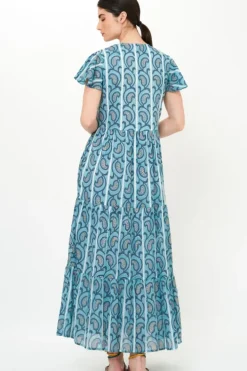 Discount V-Neck Maxi- Goa Blue Maxis|Dresses