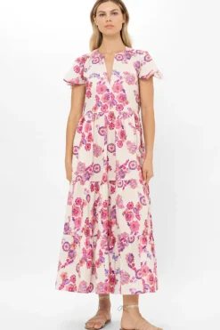 Outlet V-Neck Maxi- Pretoria Pink Maxis|Dresses