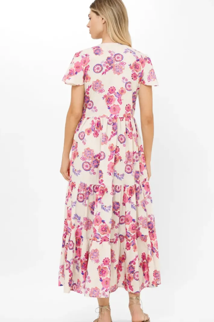 Outlet V-Neck Maxi- Pretoria Pink Maxis|Dresses