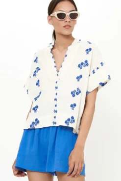 Best V-Neck Top- Wicklow Blue Tops|Matching Sets