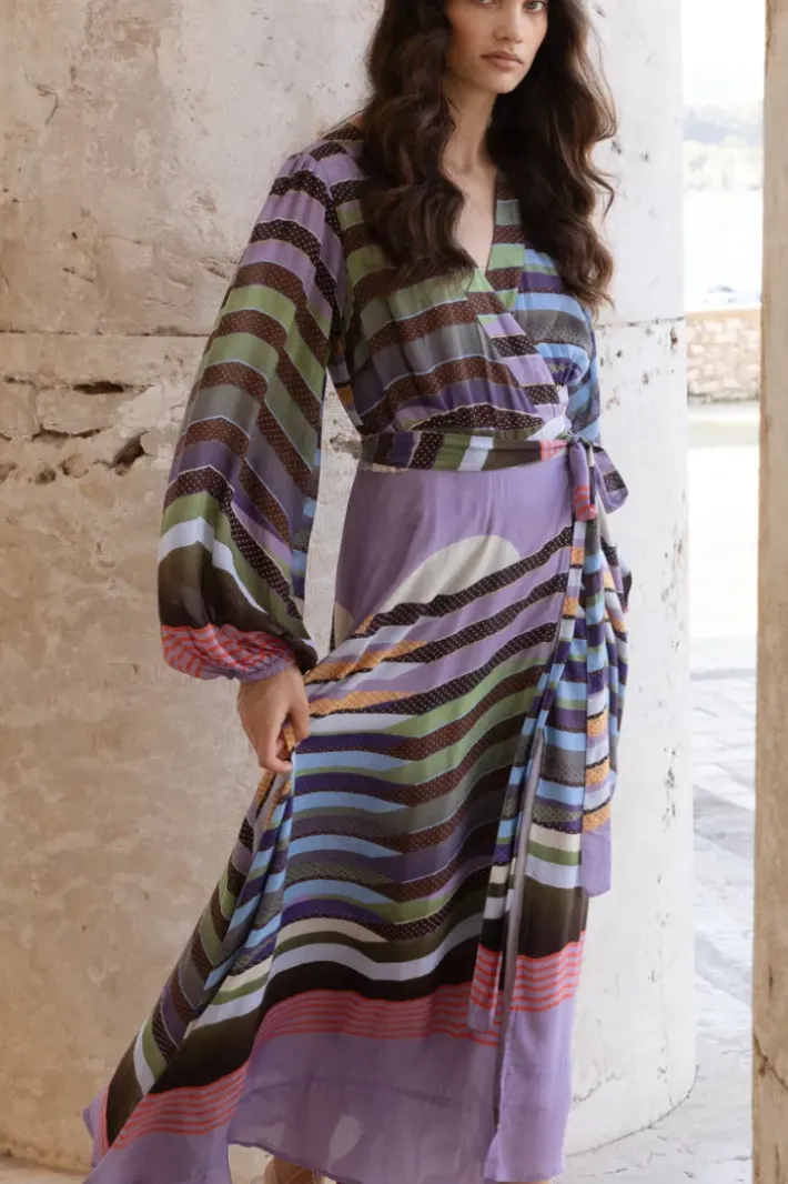 Hot Wrap Dress- Solstice Lilac Maxis|Dresses