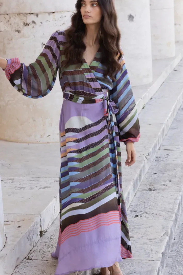 Hot Wrap Dress- Solstice Lilac Maxis|Dresses