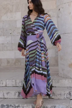 Hot Wrap Dress- Solstice Lilac Maxis|Dresses