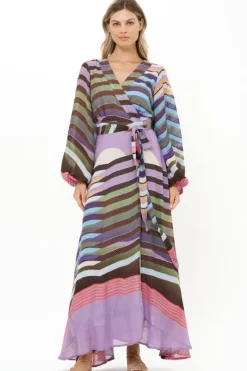 Hot Wrap Dress- Solstice Lilac Maxis|Dresses