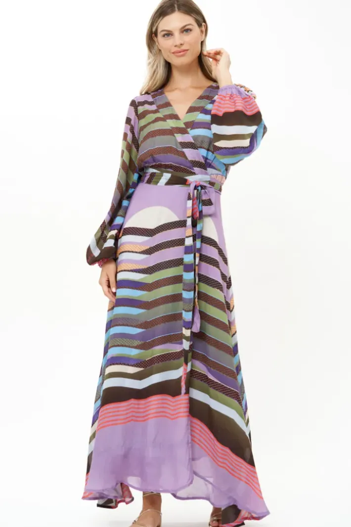 Hot Wrap Dress- Solstice Lilac Maxis|Dresses
