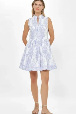 Hot Yoke Dress- Amadora Blue Short & Mini Dresses|Dresses