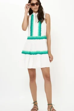 Online Yoke Dress- Pacifica Aqua Short & Mini Dresses|Dresses