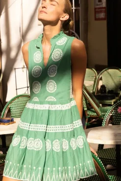 Sale Yoke Dress- Soleil Sage Short & Mini Dresses|Dresses